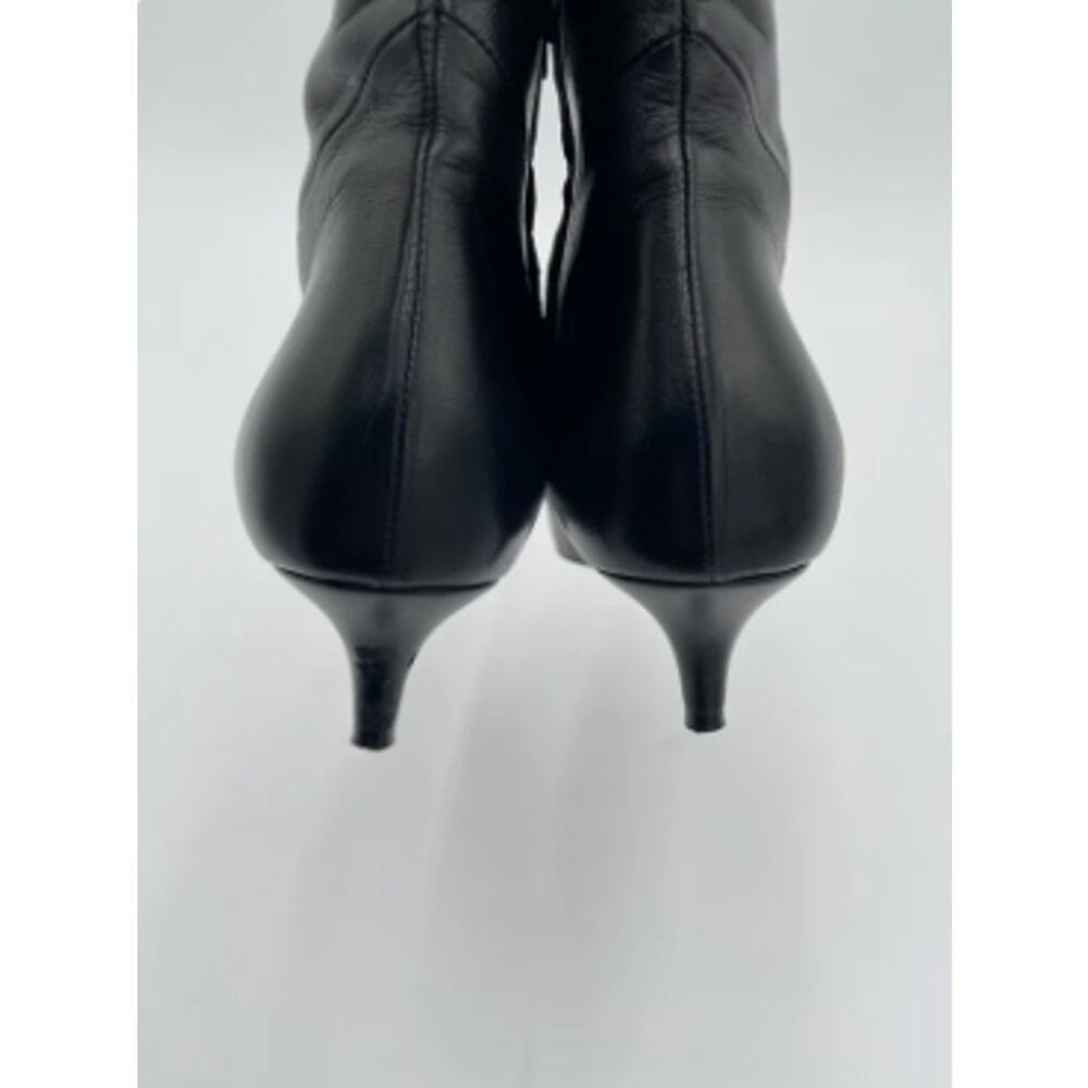 Gucci Black Leather Zumi Kitten Heel Ankle Boots size 37 - Picture 7 of 12